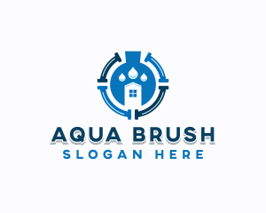 Water Pipe Plumbing logo design