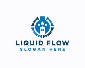 Water Pipe Plumbing logo design