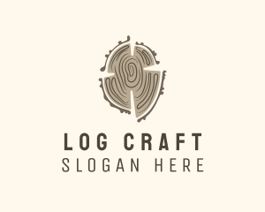 Log Wood Tree logo design