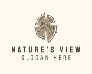 Log Wood Tree logo design