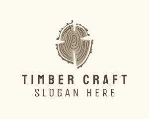 Log Wood Tree logo design