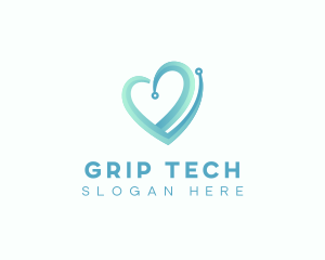 Medical Tech Heart logo design