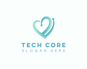 Medical Tech Heart logo design