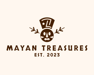 Mayan Tribal Mask logo