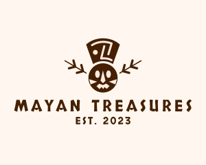 Mayan Tribal Mask logo design