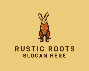 Rustic Wildlife Rabbit logo design