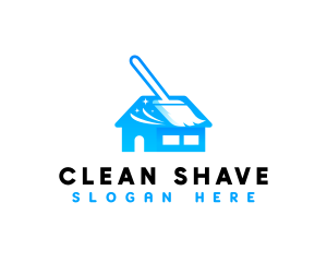 Cleaning Broom Housekeeping logo design