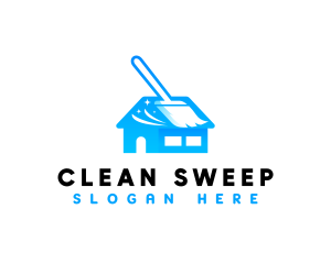 Cleaning Broom Housekeeping logo design