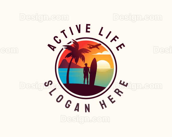 Getaway Beach Travel Logo