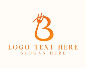 Restaurant Utensils Letter B logo