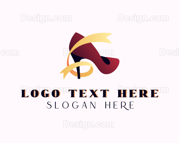 Ribbon High Heel Shoe Logo