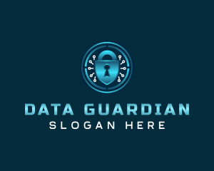 Data Privacy Padlock logo design