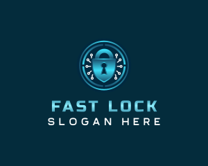 Data Privacy Padlock logo design