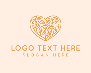 Leaf Flower Heart logo