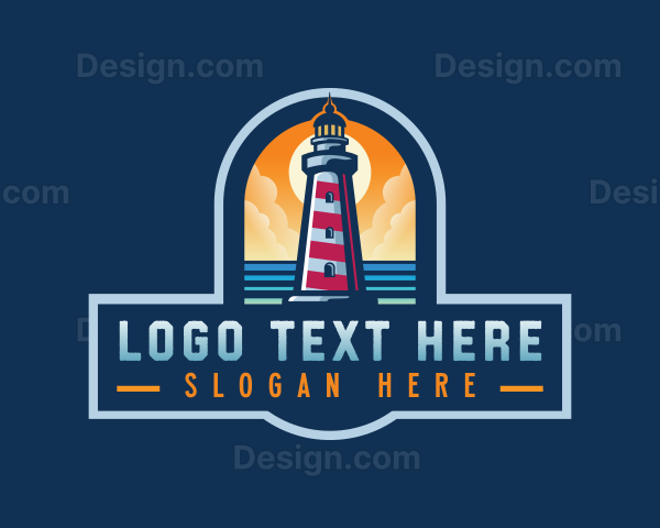 Coastal Sea Lighthouse Logo