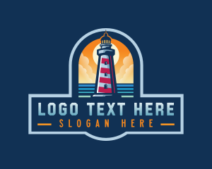 Coastal Sea Lighthouse Logo