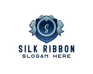 Falcon Shield Ribbon logo design