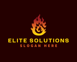 Hot Fire Flame  Logo