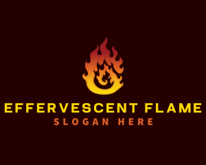 Hot Fire Flame  logo design