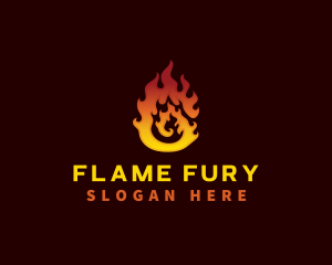 Hot Fire Flame  logo design