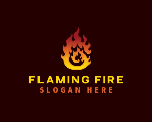 Hot Fire Flame  logo design