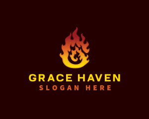 Hot Fire Flame  logo