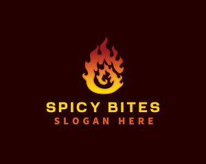 Hot Fire Flame  logo design