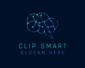 Tech Circuit Brain logo design