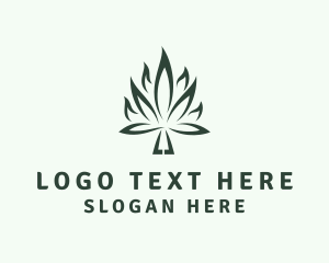 Weed Leaf Flame logo