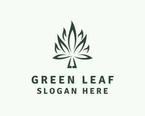 Weed Leaf Flame logo