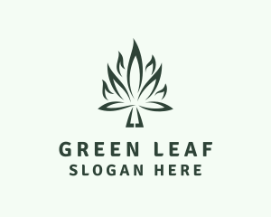 Weed Leaf Flame logo design