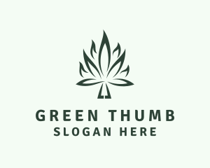 Weed Leaf Flame logo design