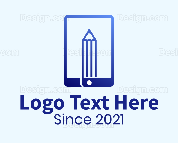 Pencil Mobile Tablet Logo