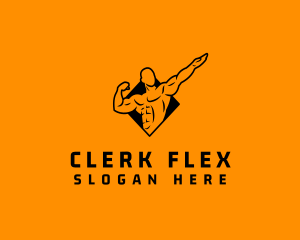 Muscle Fitness Flex logo design