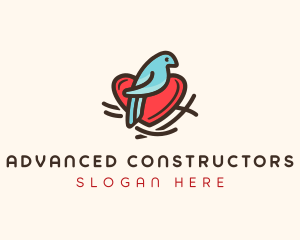 Bird Nest Heart logo design