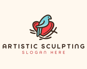 Bird Nest Heart logo design