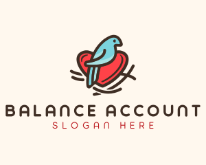 Bird Nest Heart logo design