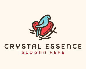 Bird Nest Heart logo design