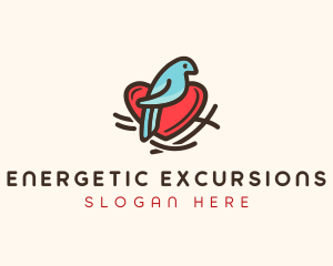 Bird Nest Heart logo design