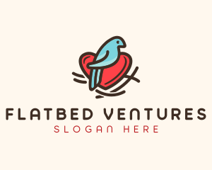 Bird Nest Heart logo design