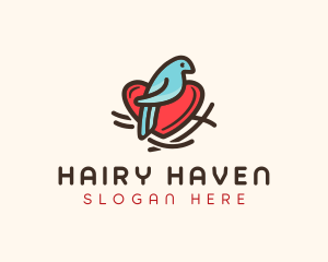 Bird Nest Heart logo design