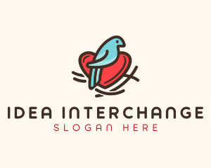 Bird Nest Heart logo design