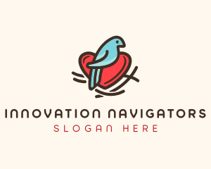 Bird Nest Heart logo design