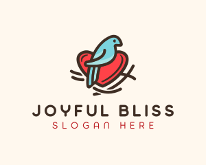 Bird Nest Heart logo design