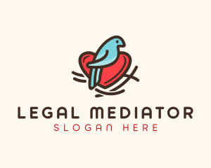 Bird Nest Heart logo design