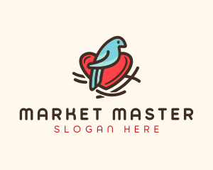 Bird Nest Heart logo design