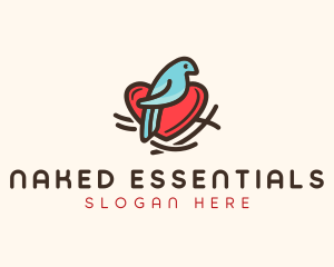 Bird Nest Heart logo design