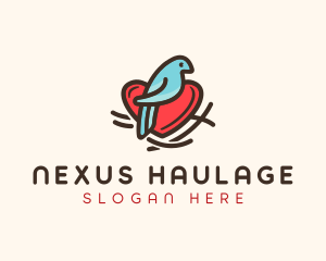 Bird Nest Heart logo design