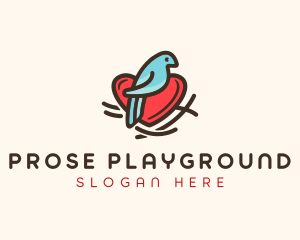 Bird Nest Heart logo design