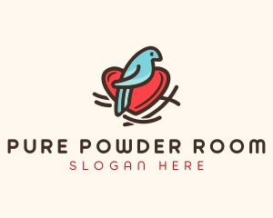 Bird Nest Heart logo design